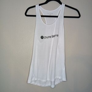Pure Barre x Tavi Noir White Muscle Top XS